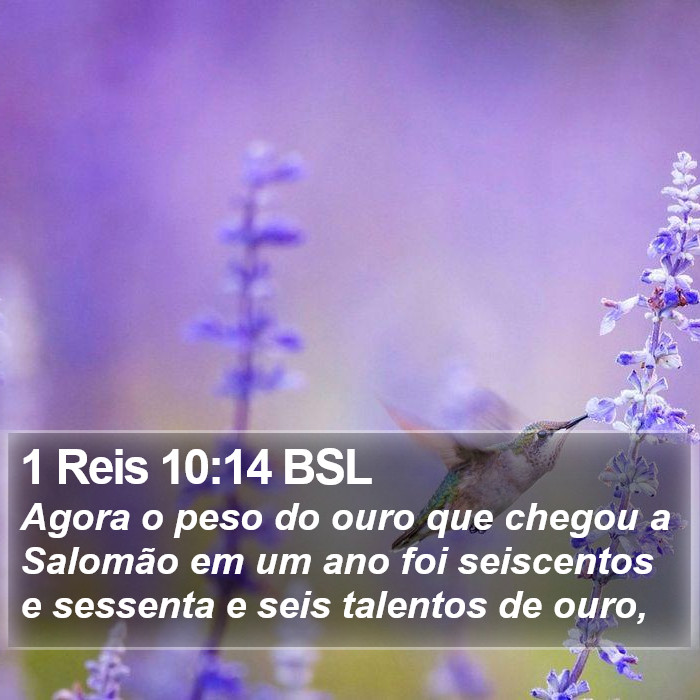 1 Reis 10:14 BSL Bible Study