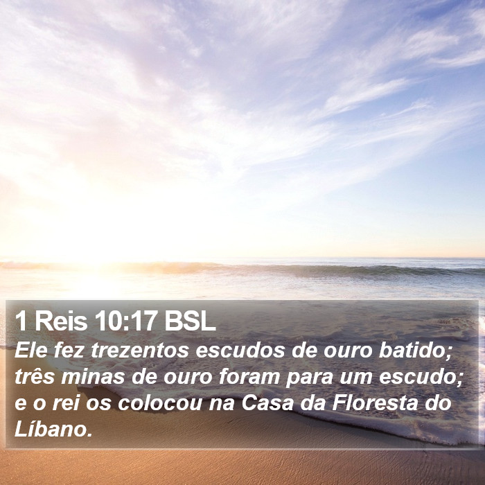 1 Reis 10:17 BSL Bible Study