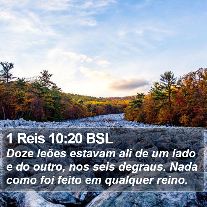 1 Reis 10:20 BSL Bible Study