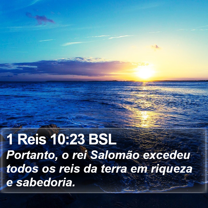 1 Reis 10:23 BSL Bible Study