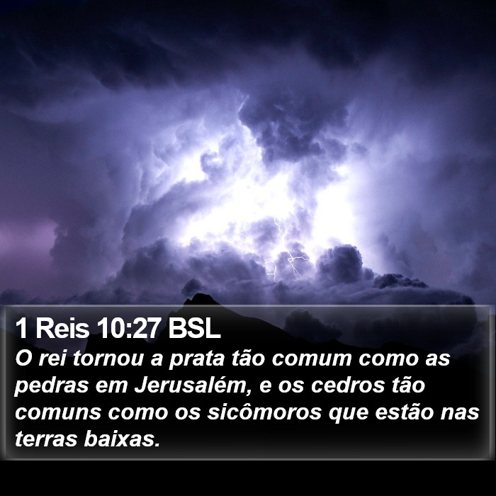 1 Reis 10:27 BSL Bible Study