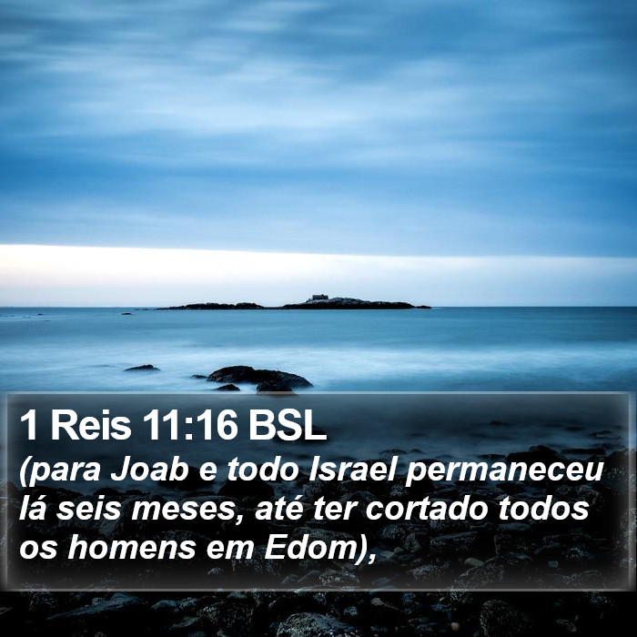1 Reis 11:16 BSL Bible Study