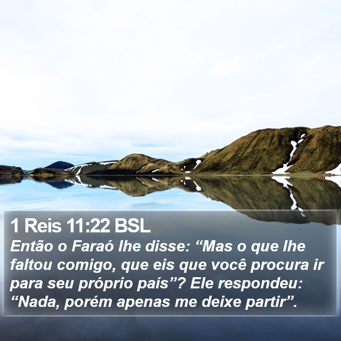 1 Reis 11:22 BSL Bible Study