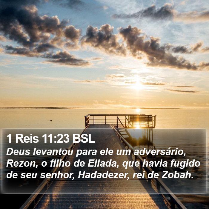 1 Reis 11:23 BSL Bible Study