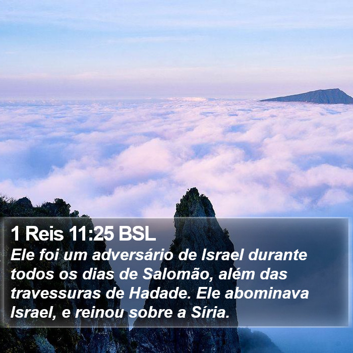 1 Reis 11:25 BSL Bible Study