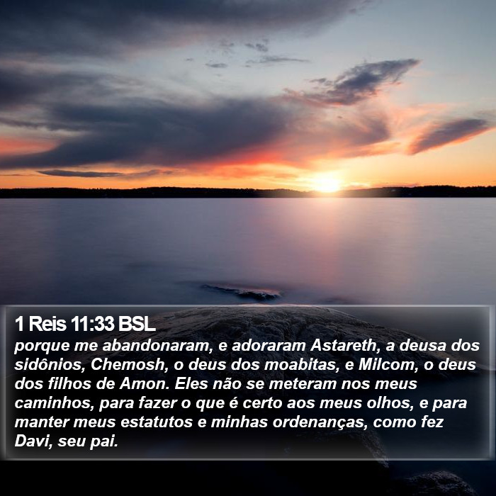 1 Reis 11:33 BSL Bible Study