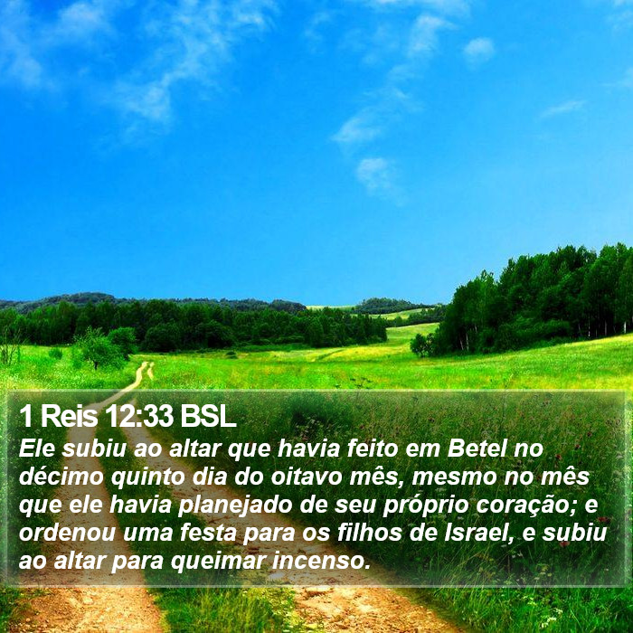 1 Reis 12:33 BSL Bible Study