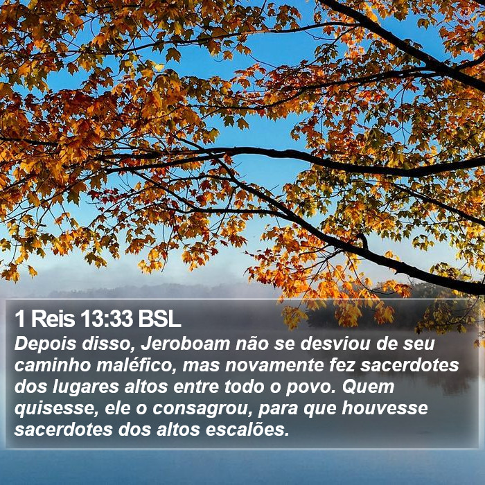 1 Reis 13:33 BSL Bible Study
