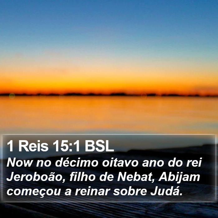 1 Reis 15:1 BSL Bible Study