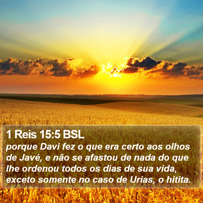 1 Reis 15:5 BSL Bible Study