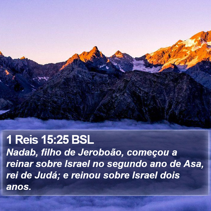 1 Reis 15:25 BSL Bible Study