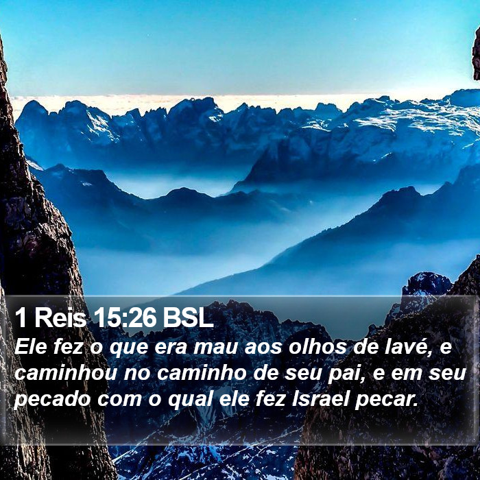 1 Reis 15:26 BSL Bible Study