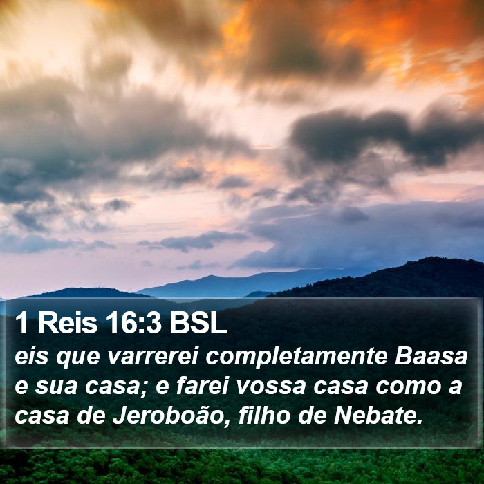 1 Reis 16:3 BSL Bible Study