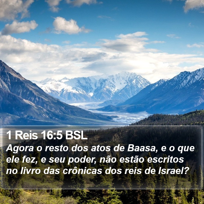 1 Reis 16:5 BSL Bible Study