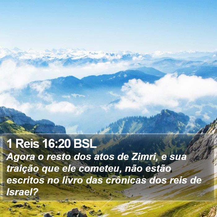 1 Reis 16:20 BSL Bible Study