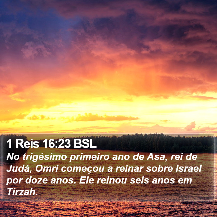 1 Reis 16:23 BSL Bible Study