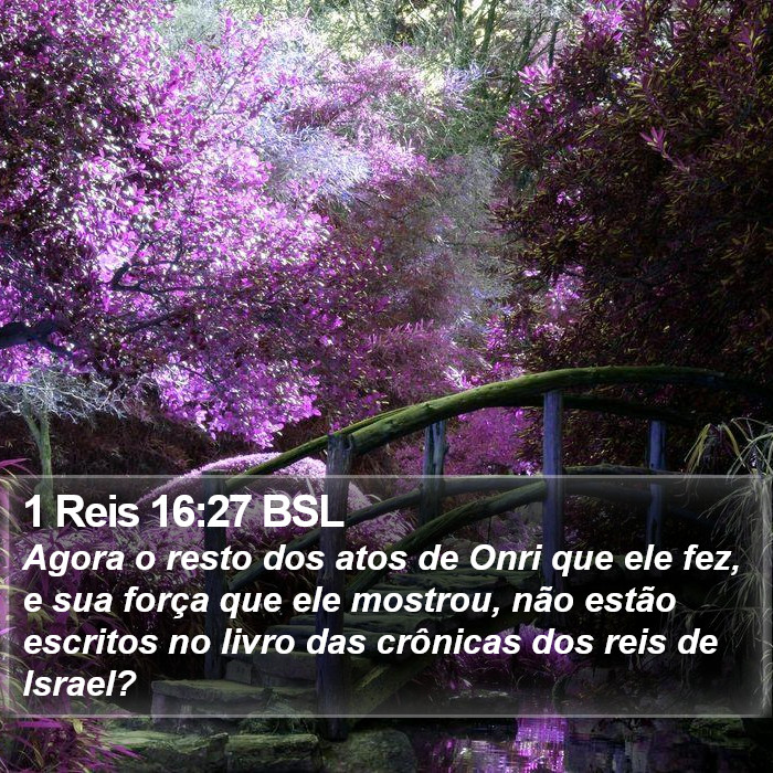 1 Reis 16:27 BSL Bible Study