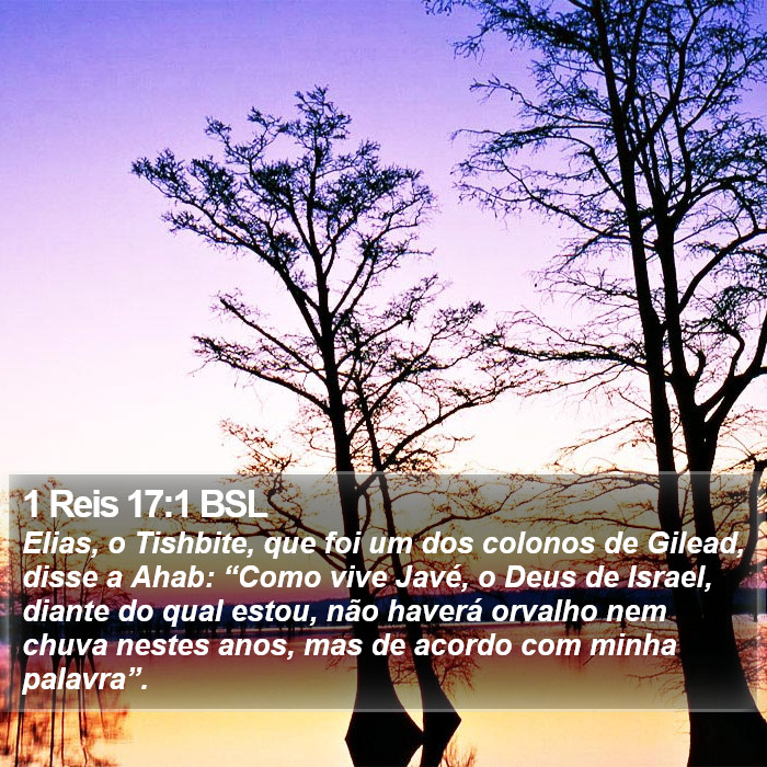 1 Reis 17:1 BSL Bible Study