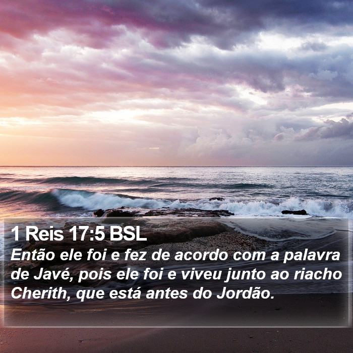 1 Reis 17:5 BSL Bible Study