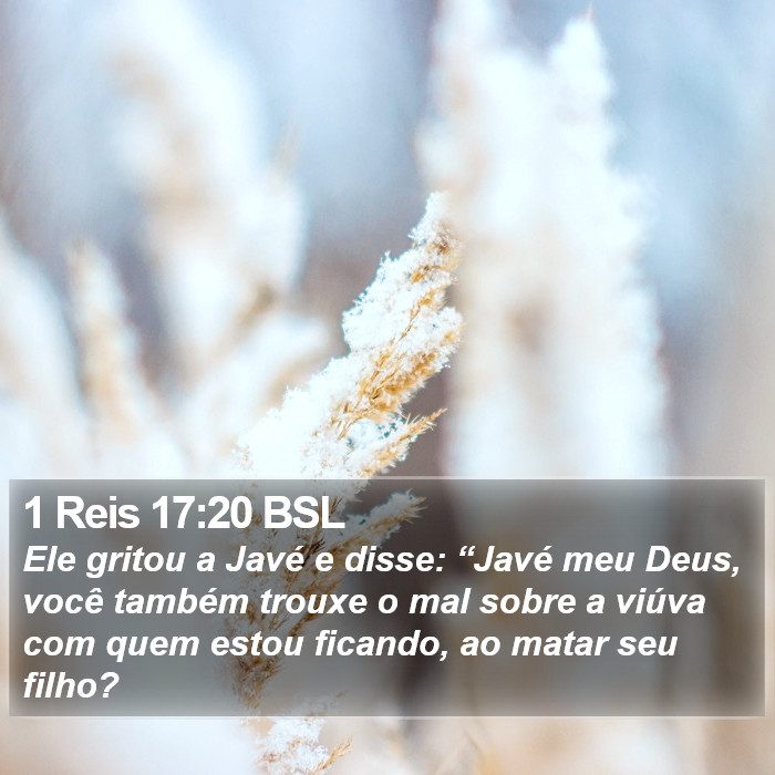 1 Reis 17:20 BSL Bible Study