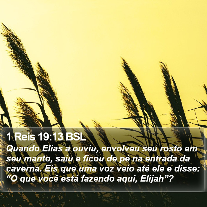 1 Reis 19:13 BSL Bible Study