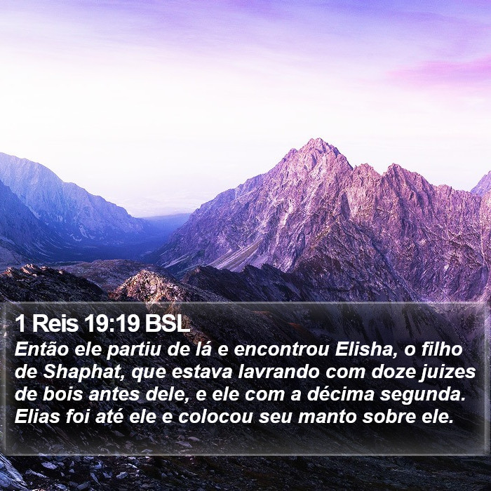 1 Reis 19:19 BSL Bible Study