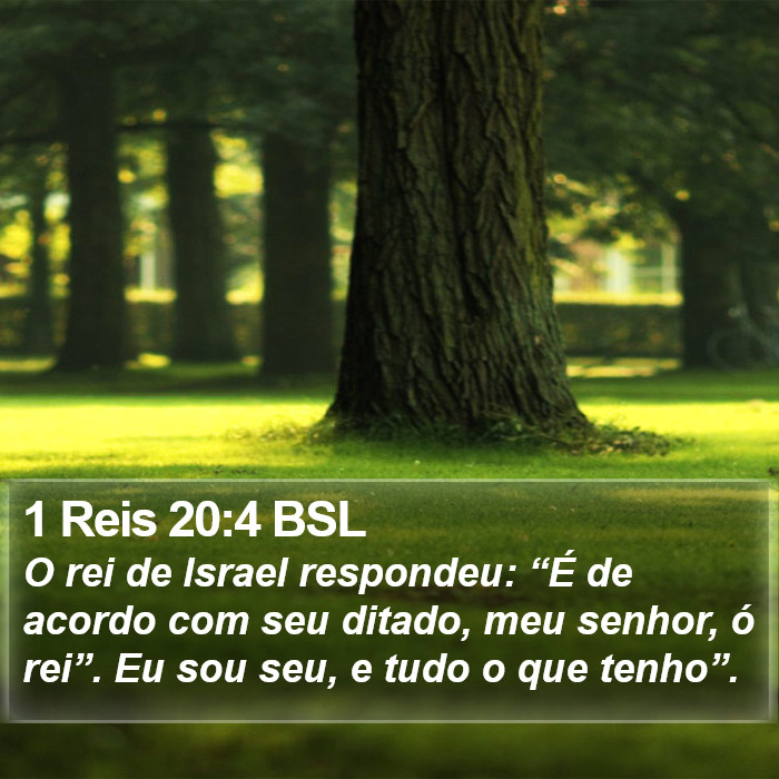 1 Reis 20:4 BSL Bible Study