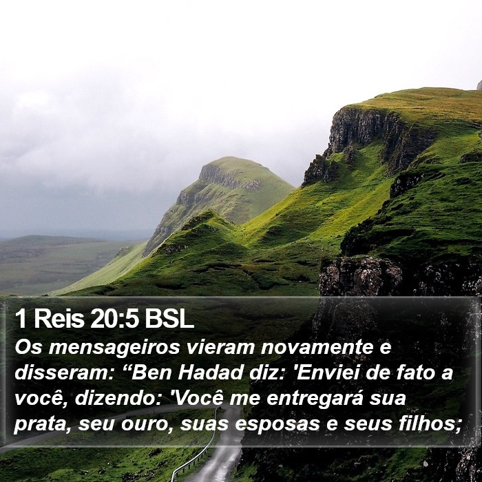 1 Reis 20:5 BSL Bible Study
