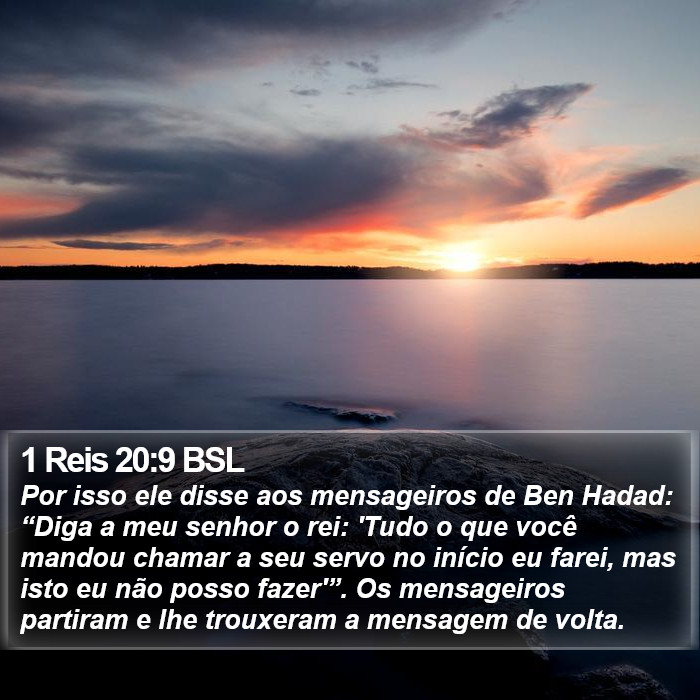 1 Reis 20:9 BSL Bible Study