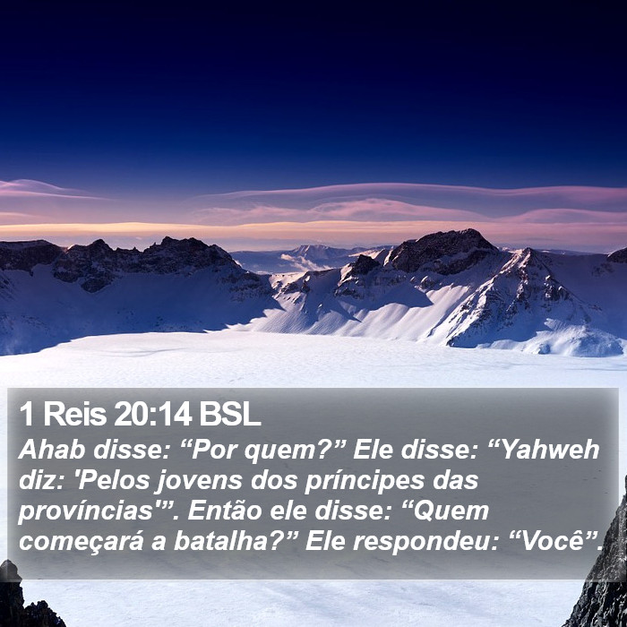 1 Reis 20:14 BSL Bible Study