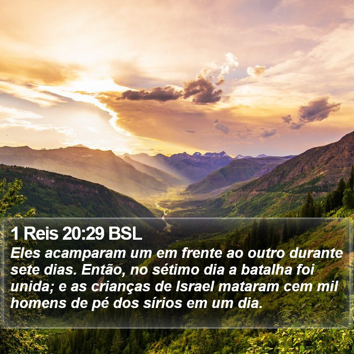 1 Reis 20:29 BSL Bible Study