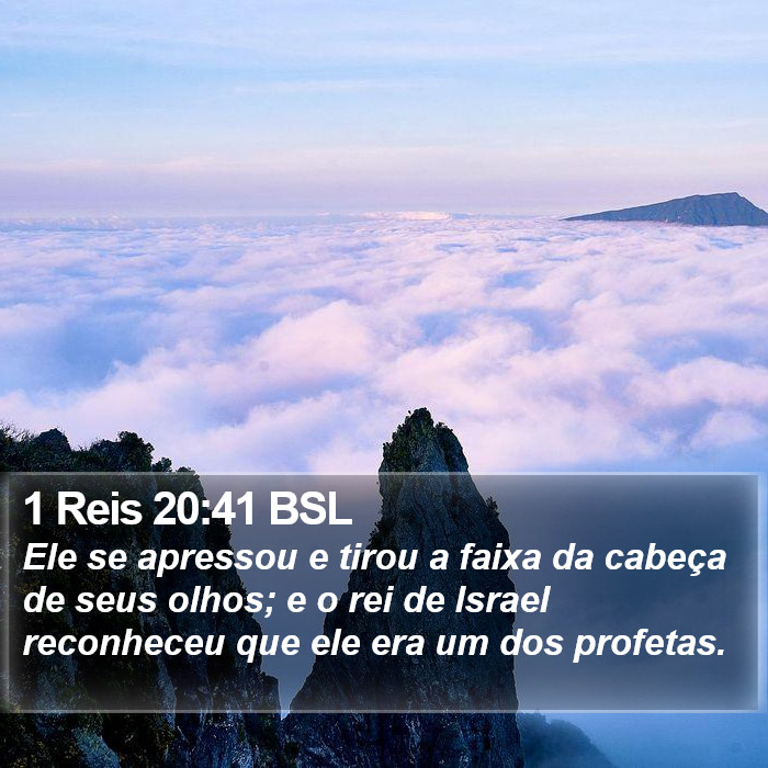 1 Reis 20:41 BSL Bible Study