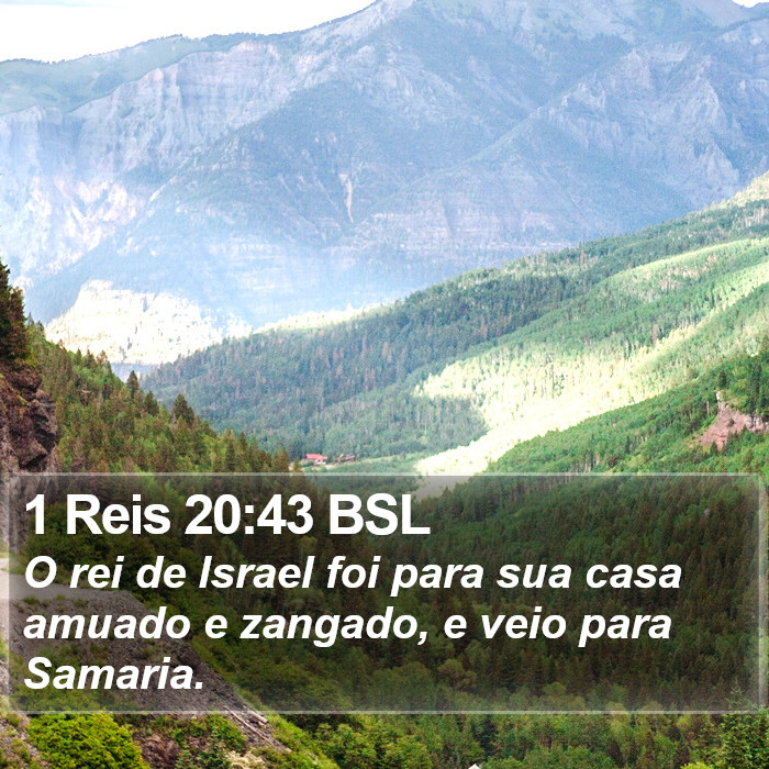 1 Reis 20:43 BSL Bible Study