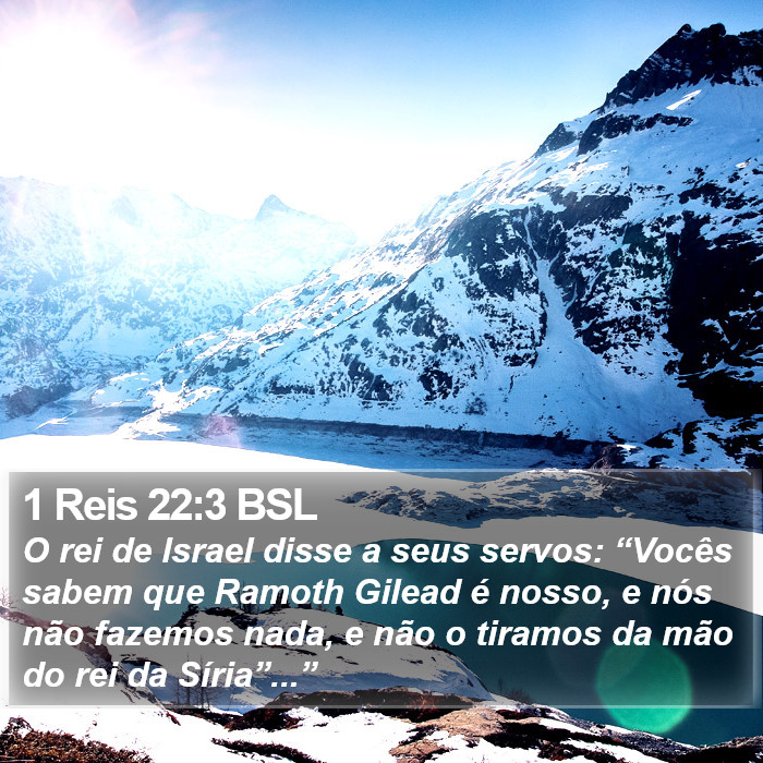 1 Reis 22:3 BSL Bible Study