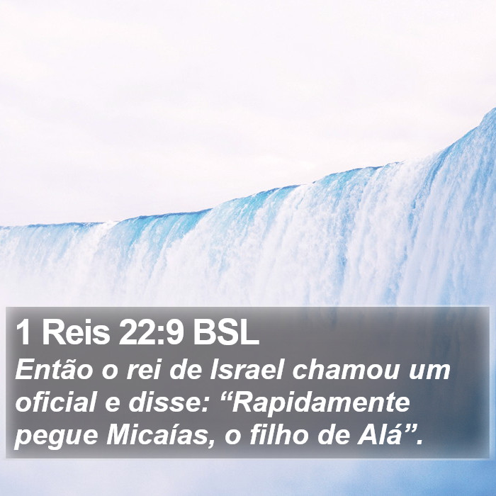 1 Reis 22:9 BSL Bible Study