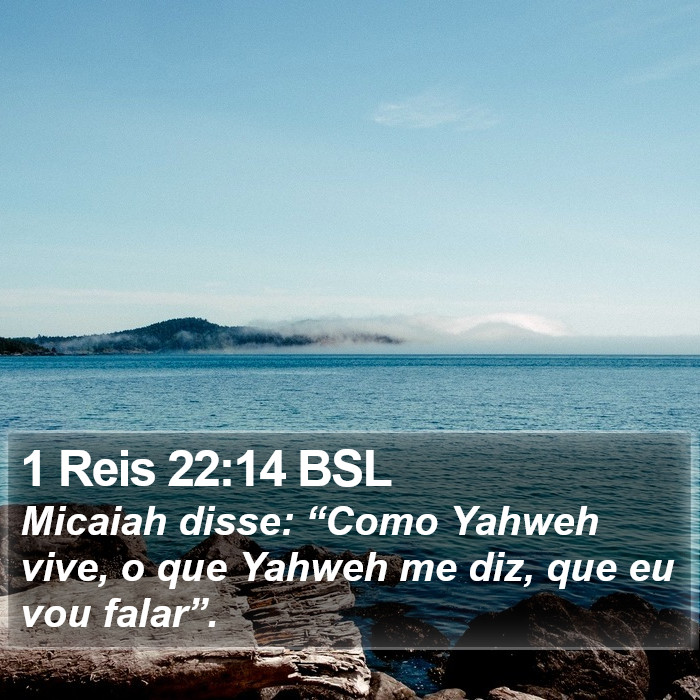 1 Reis 22:14 BSL Bible Study