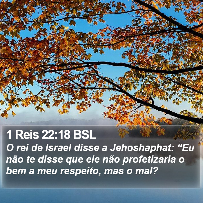 1 Reis 22:18 BSL Bible Study