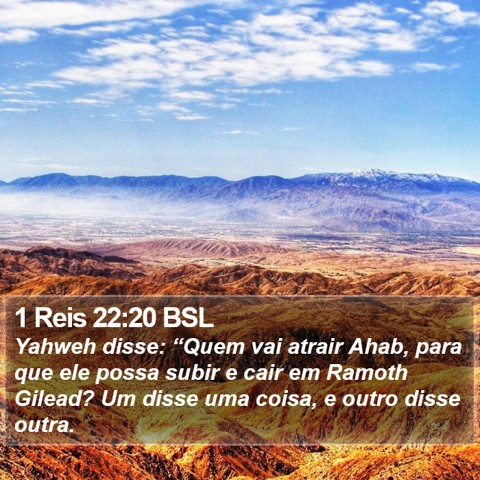 1 Reis 22:20 BSL Bible Study