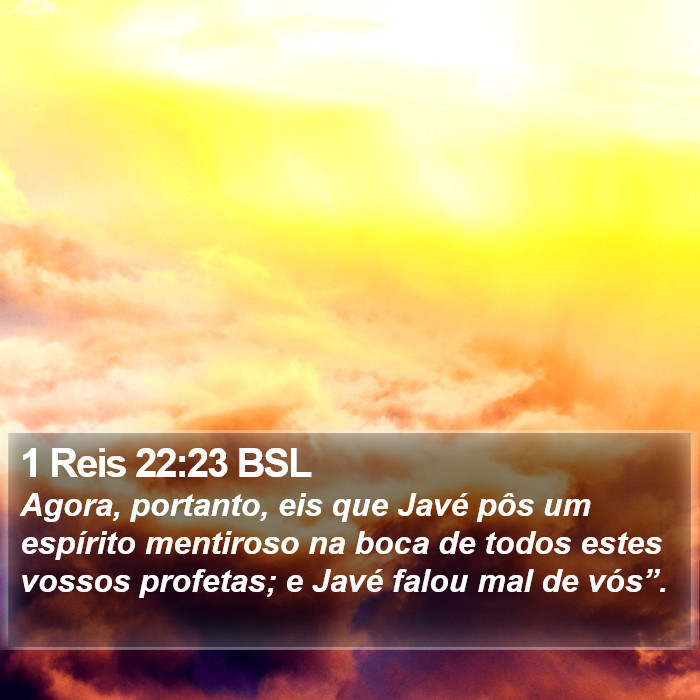 1 Reis 22:23 BSL Bible Study