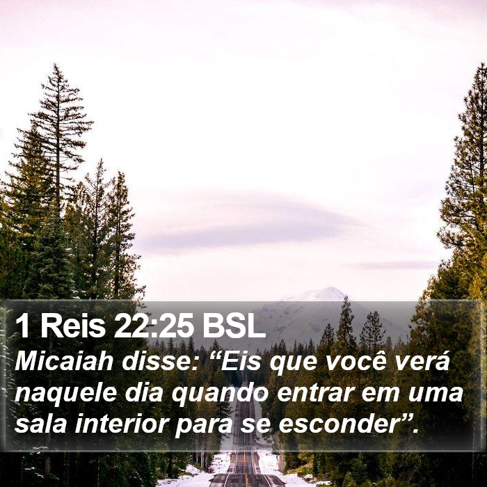 1 Reis 22:25 BSL Bible Study