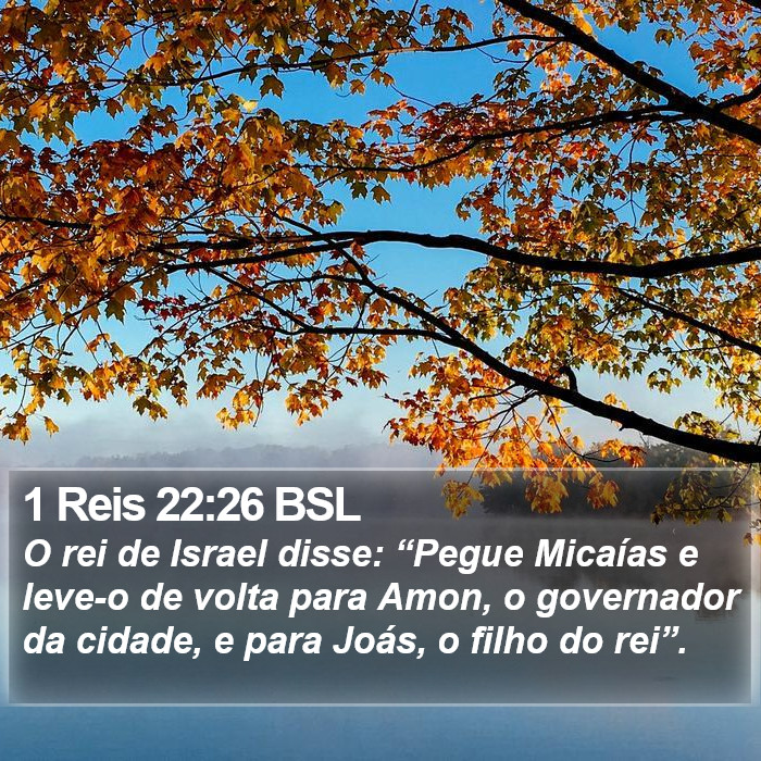 1 Reis 22:26 BSL Bible Study