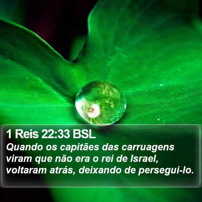 1 Reis 22:33 BSL Bible Study