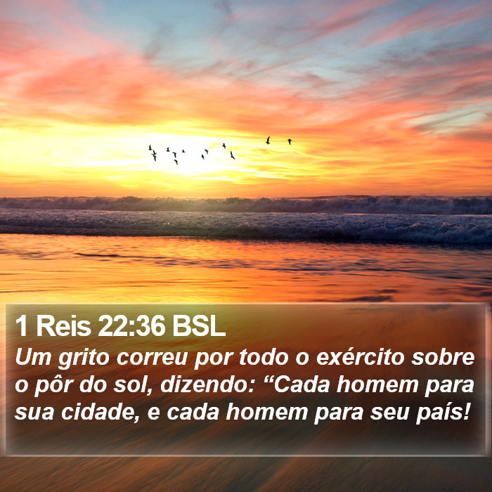 1 Reis 22:36 BSL Bible Study