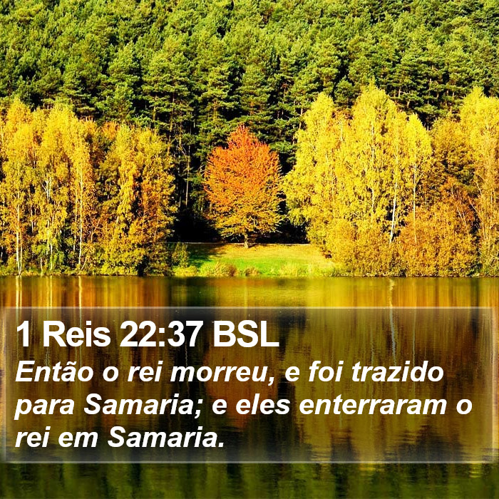 1 Reis 22:37 BSL Bible Study