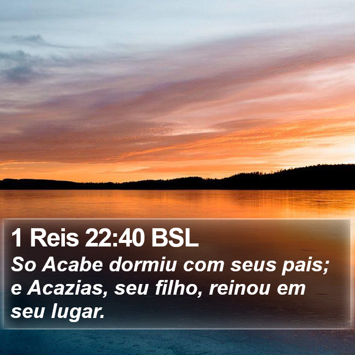 1 Reis 22:40 BSL Bible Study