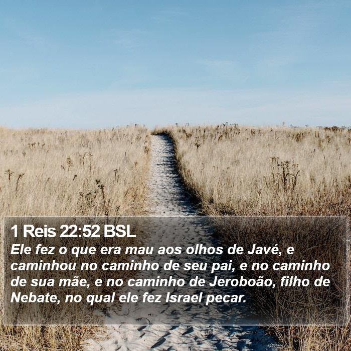 1 Reis 22:52 BSL Bible Study