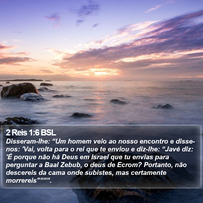 2 Reis 1:6 BSL Bible Study