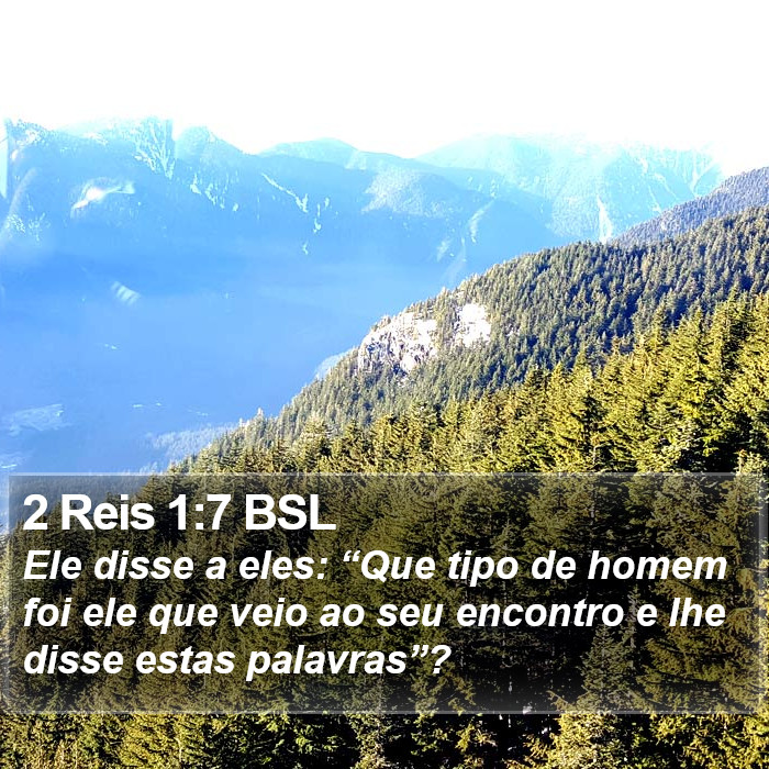 2 Reis 1:7 BSL Bible Study