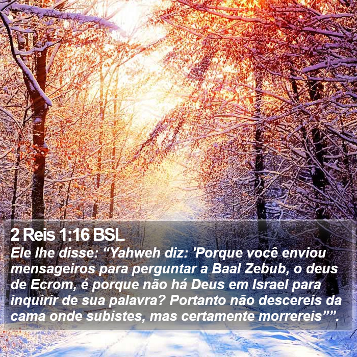 2 Reis 1:16 BSL Bible Study