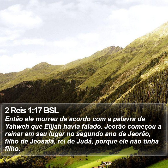 2 Reis 1:17 BSL Bible Study